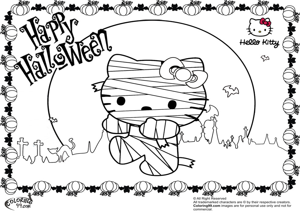 Hello Kitty Halloween Coloring Pages
 October 2013