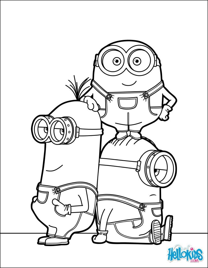 Hellokids Com Coloring Pages
 Minions coloring page More minions and movies coloring