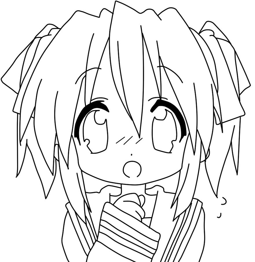 Hentai Coloring Pages
 Printable Anime Coloring Pages 9 Chibi Anime Girl Coloring