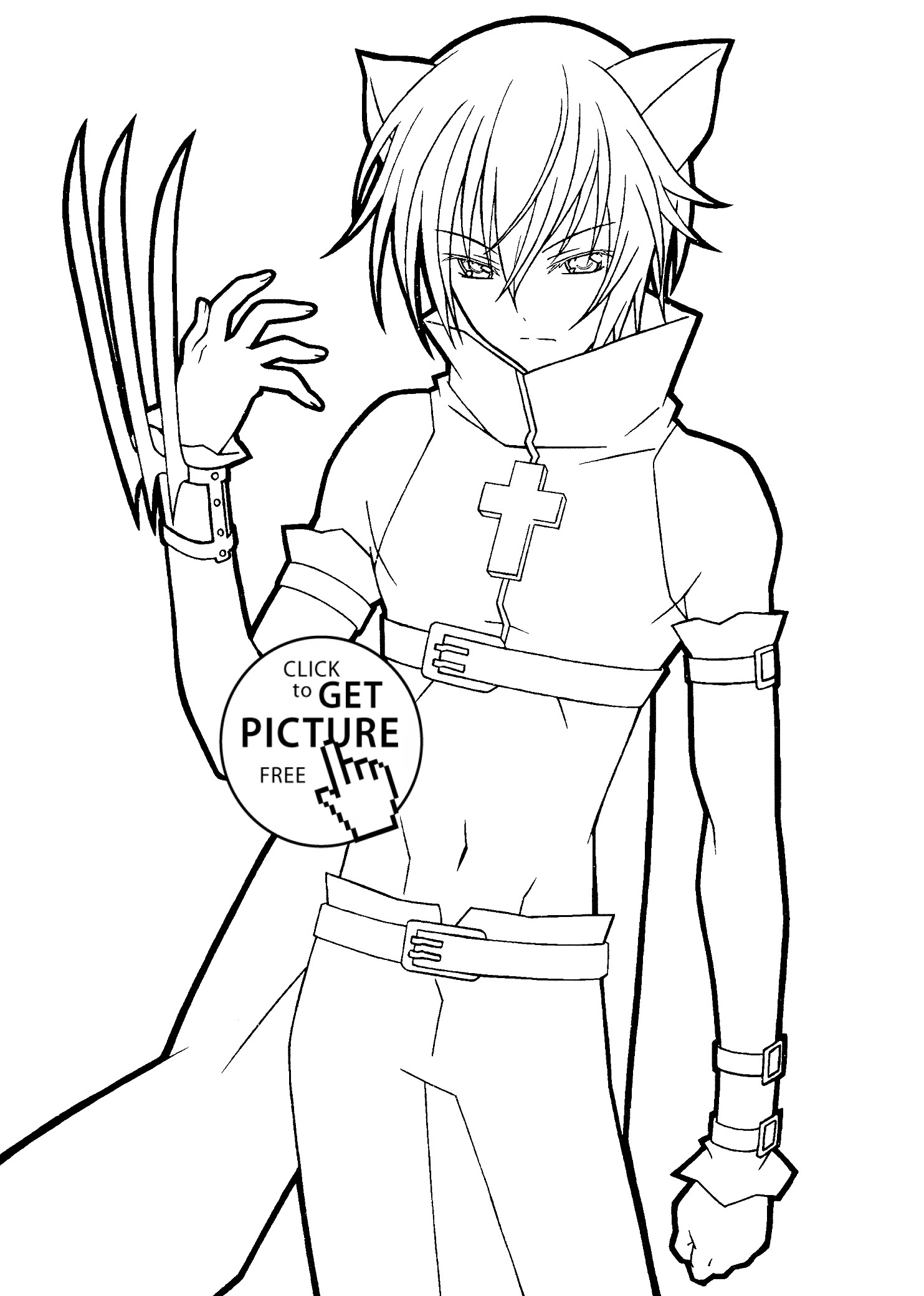 Hentai Coloring Pages
 Shugo chara catman anime coloring pages for kids