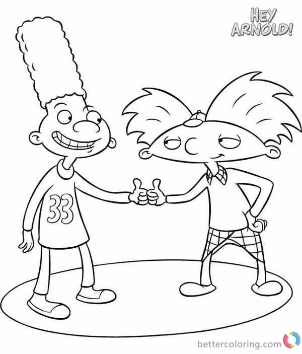 Hey Arnold Coloring Pages
 Hey Arnold Coloring Pages Arnold and Gerald Agree Each