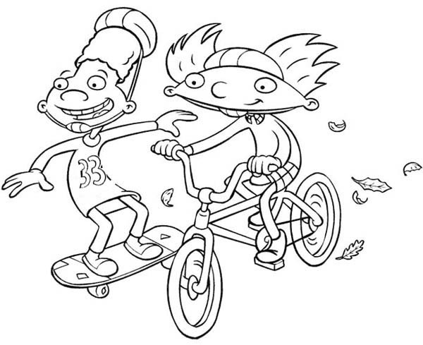 Hey Arnold Coloring Pages
 Friendly Hey Arnold Colouring Pages Picolour