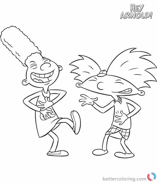 Hey Arnold Coloring Pages
 Hey Arnold Coloring Pages Arnold and Gerald Laughing