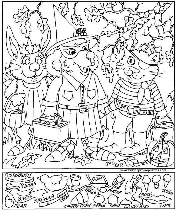 Hidden Pictures Coloring Pages
 Halloween Hidden Printable Printable 360 Degree