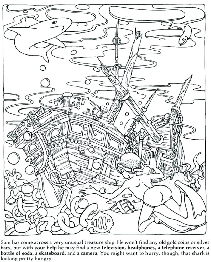 Hidden Pictures Coloring Pages
 printable Highlight Picture Hidden Objects Printable