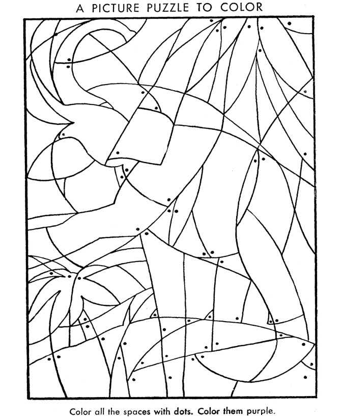 Hidden Pictures Coloring Pages
 Hidden Picture Coloring Page