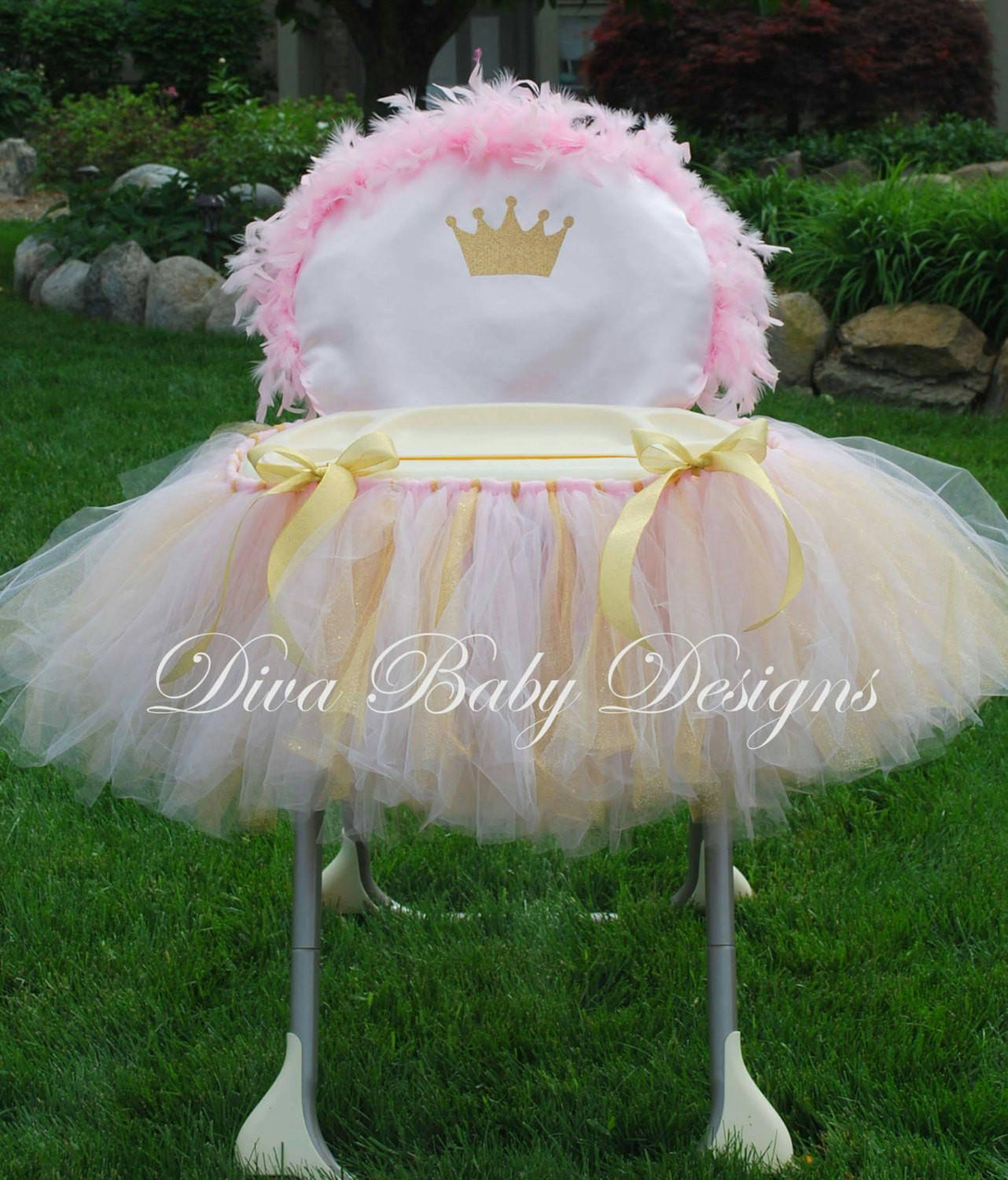 Best ideas about High Chair Decorations 1st Birthday Girl
. Save or Pin High Chair COVER ONLY Light pink and gold or hot pink and Now.