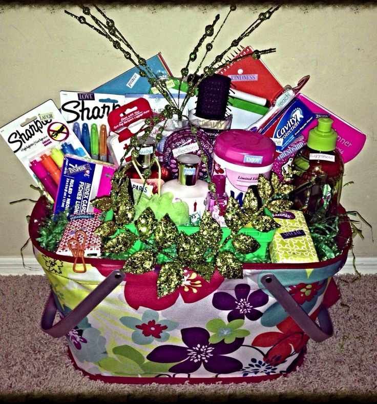 Best ideas about High School Graduation Gift Ideas For Her
. Save or Pin College Student Gift Basket for her This basket is Now.