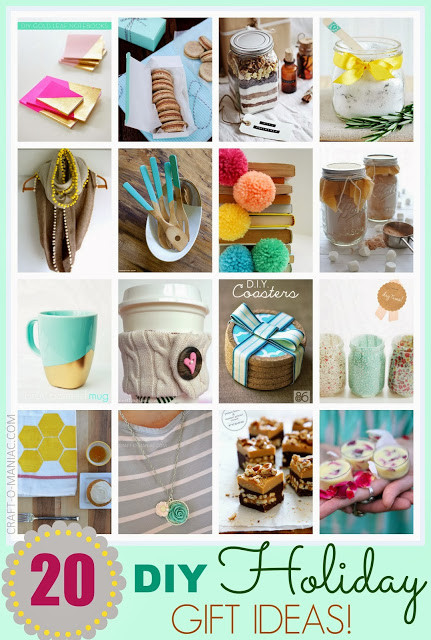 Holiday Craft Gift Ideas
 Top 20 DIY Holiday Gift Ideas