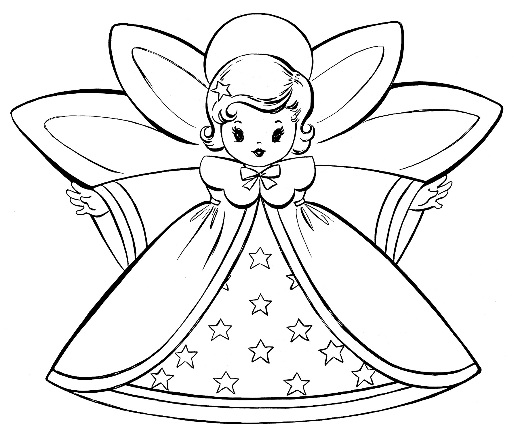 Holiday Printable Coloring Sheets
 Free Christmas Coloring Pages Retro Angels The