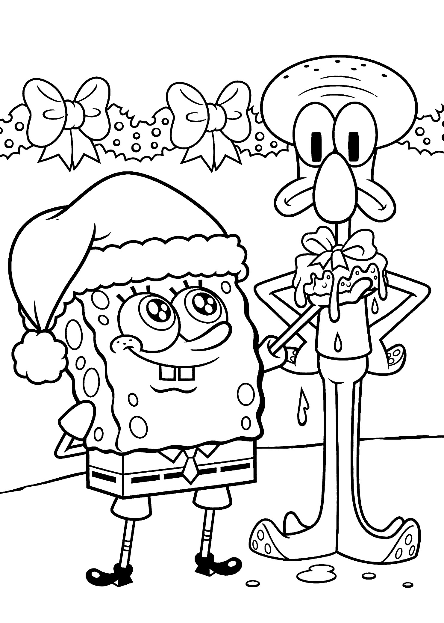 Holiday Printable Coloring Sheets
 Spongebob Christmas Printable Coloring Pages – Happy Holidays