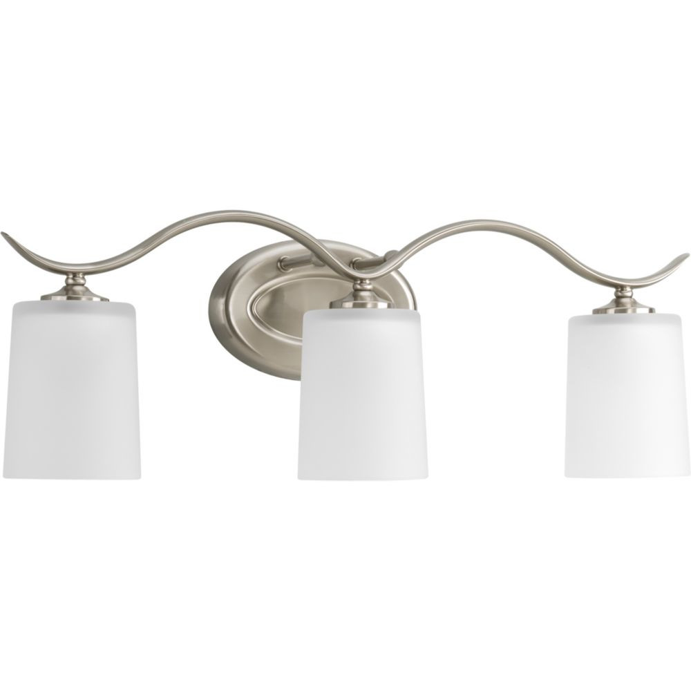 Best ideas about Home Depot Bathroom Lighting
. Save or Pin Progress Lighting Inspire Collection Brushed Nickel 3 Now.
