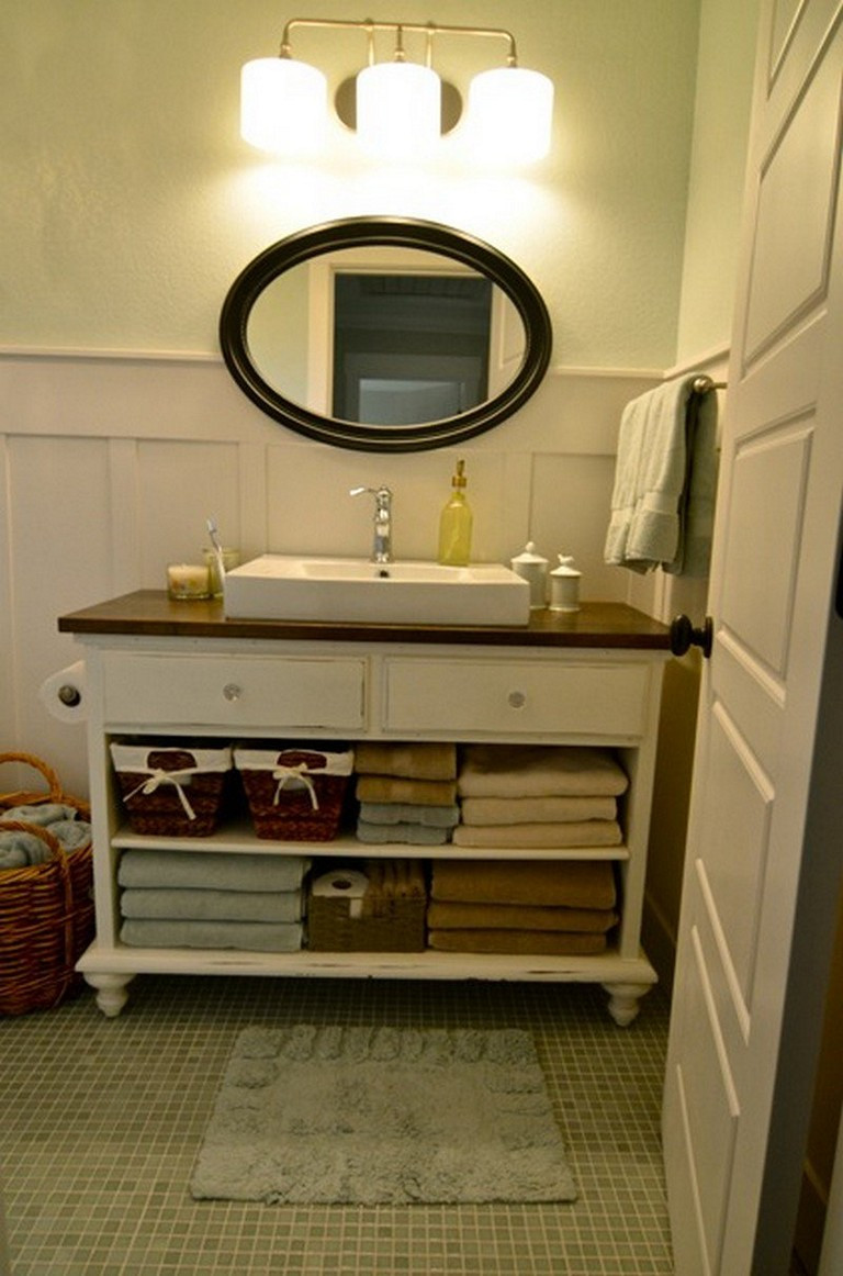 Best ideas about Homemade Bathroom Vanity
. Save or Pin DIY Vanity Mirror from Scratch and Old Dresser Now.