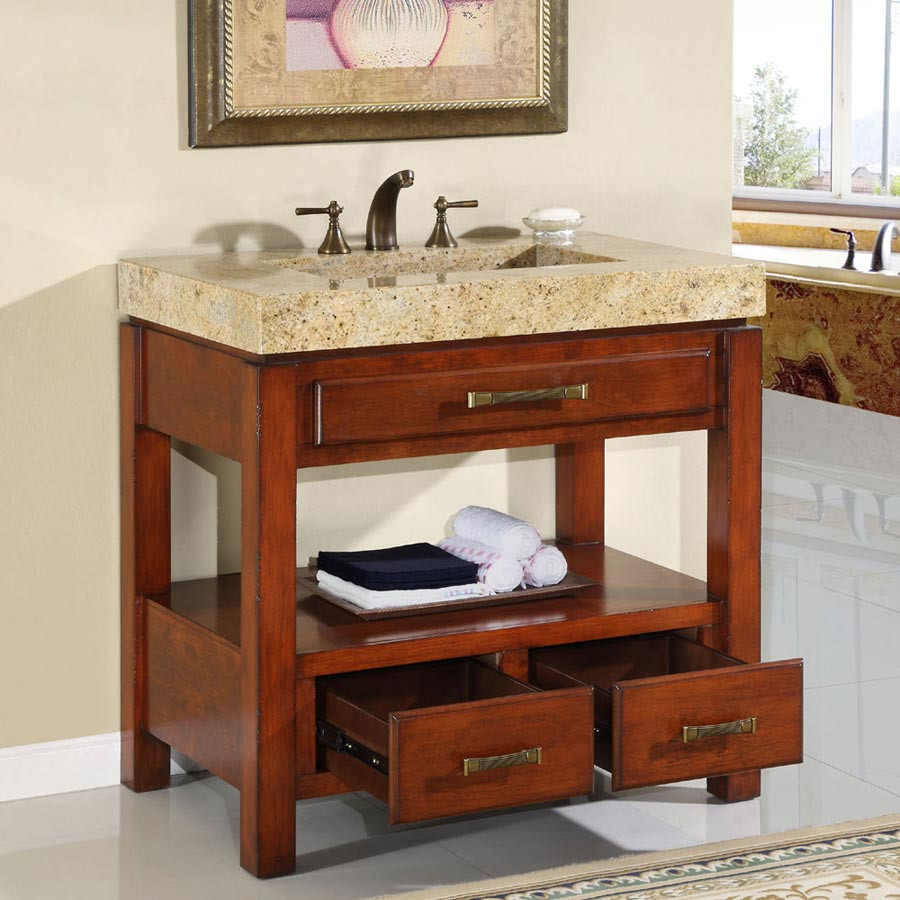 Best ideas about Homemade Bathroom Vanity
. Save or Pin Sink Cabinet Natural Cherry Finish Bathroom Vanities Now.