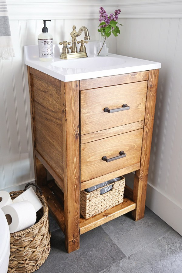 Best ideas about Homemade Bathroom Vanity
. Save or Pin DIY Bathroom Vanity for $65 Angela Marie Made Now.