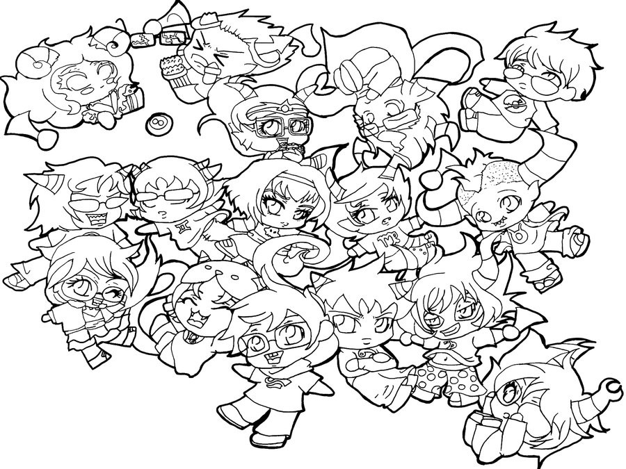 Homestuck Coloring Pages
 Homestuck characters lineart by Rena Muffin on DeviantArt