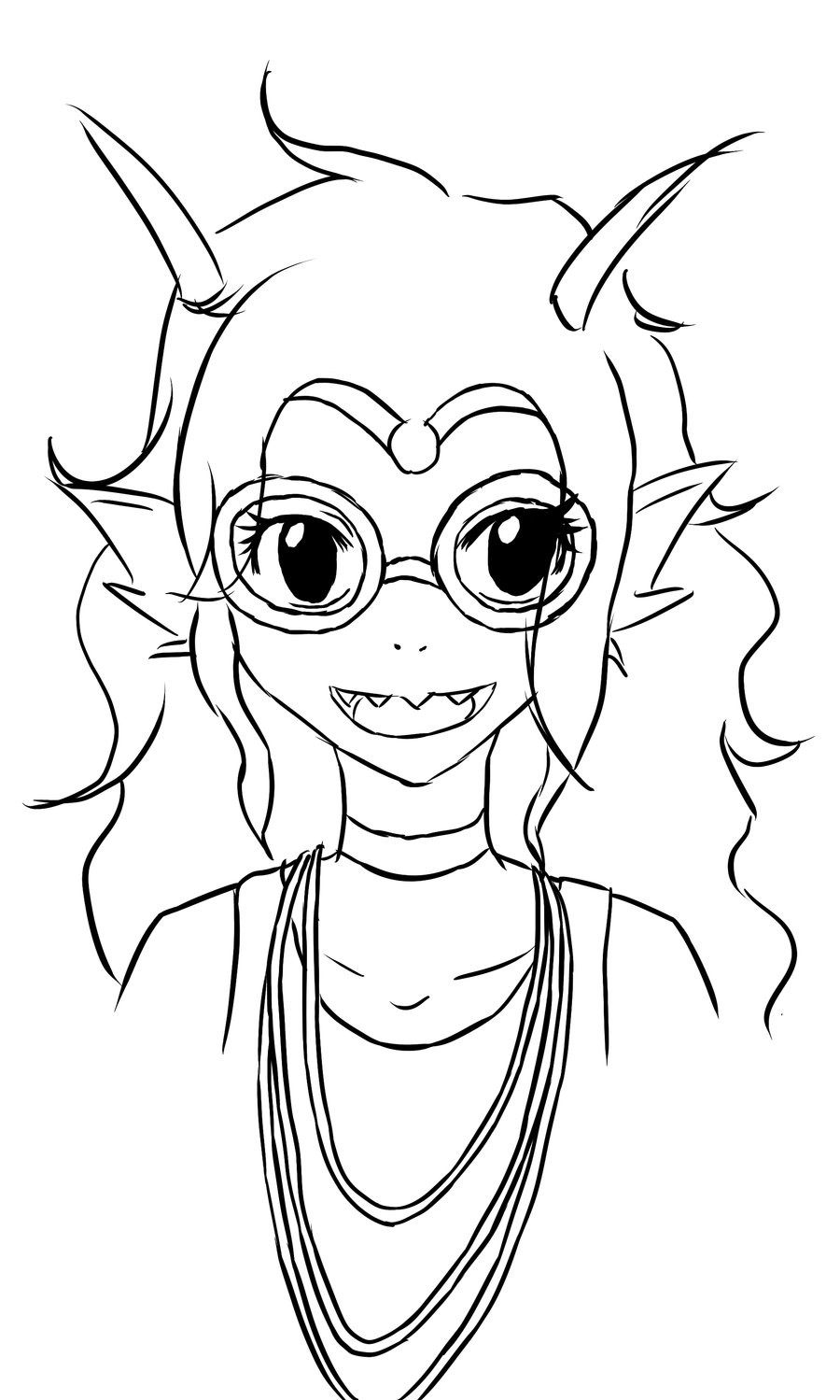 Homestuck Coloring Pages
 Homestuck Feferi Fast Lineart by Kitty Renemi on DeviantArt