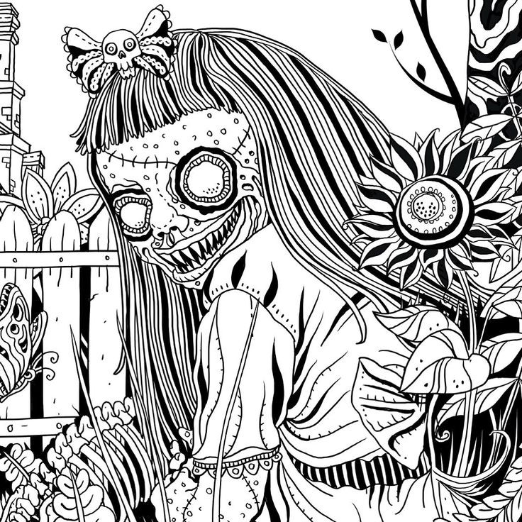 Horror Coloring Pages For Adults
 17 Best images about Projekty do wypróbowania on Pinterest