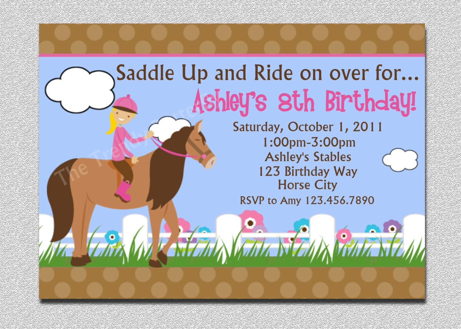 Best ideas about Horse Birthday Party Invitations
. Save or Pin birthday invitations Free printable horse birthday Now.