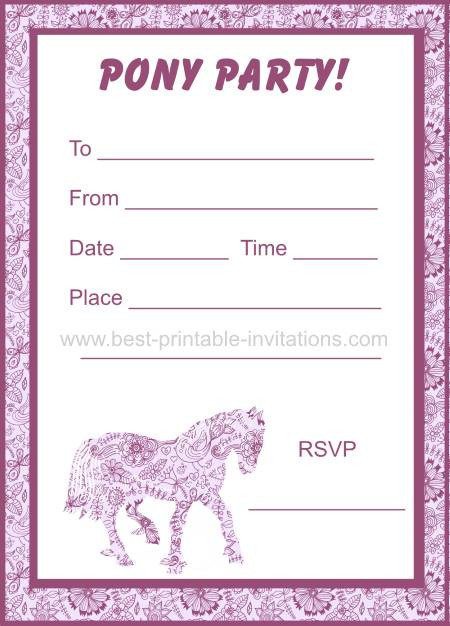 Best ideas about Horse Birthday Party Invitations
. Save or Pin Pony Party Invitations Now.