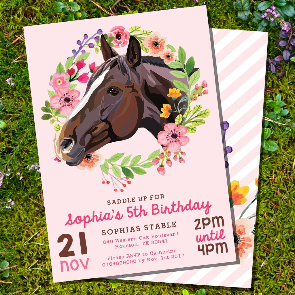 Best ideas about Horse Birthday Party Invitations
. Save or Pin Horse Birthday Party Invitation for a Girl Now.