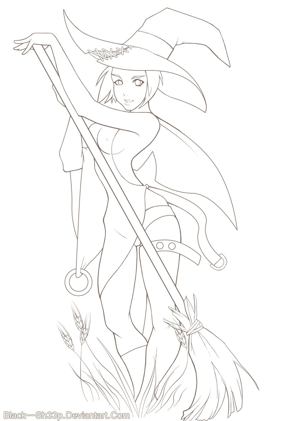 Hot Whichs Coloring Pages For Teens
 y Witch Colour Me by Black Sh33p on DeviantArt