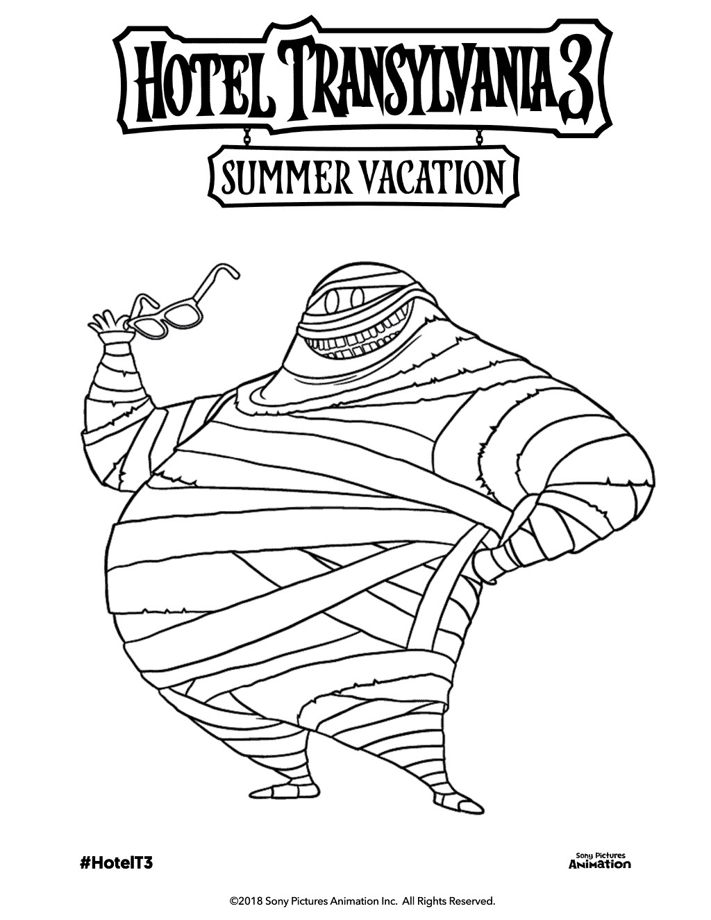 Hotel Transylvania 3 Coloring Pages
 Free Printable Hotel Transylvania 3 Coloring Pages