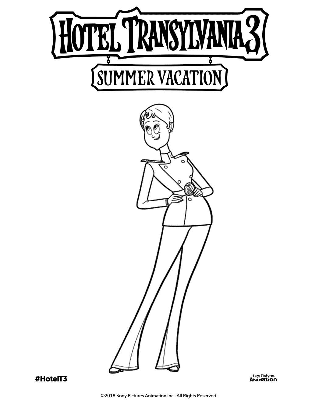 Hotel Transylvania 3 Coloring Pages
 Free Printable Hotel Transylvania 3 Coloring Pages