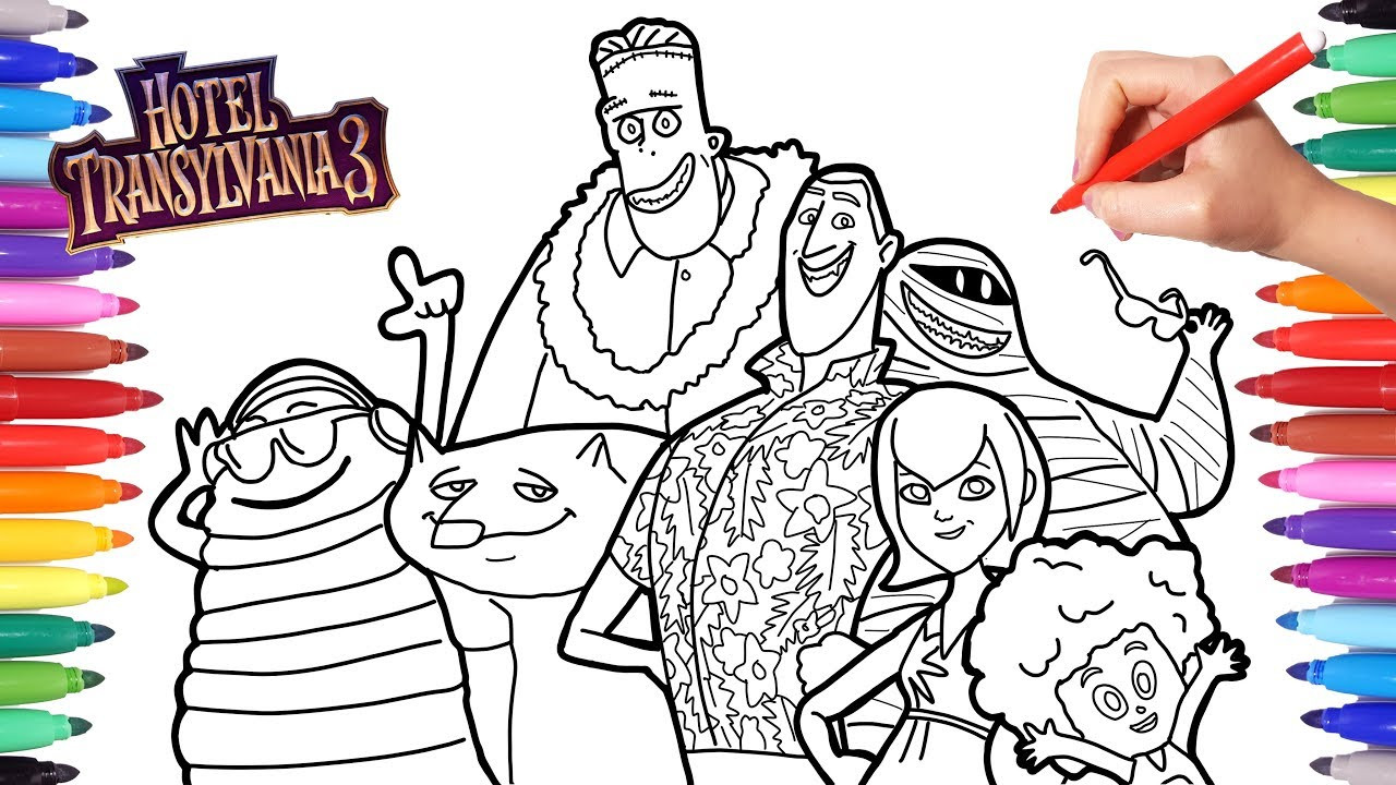 Hotel Transylvania 3 Coloring Pages
 Hotel Transylvania 3 Summer Vacation Coloring Pages for