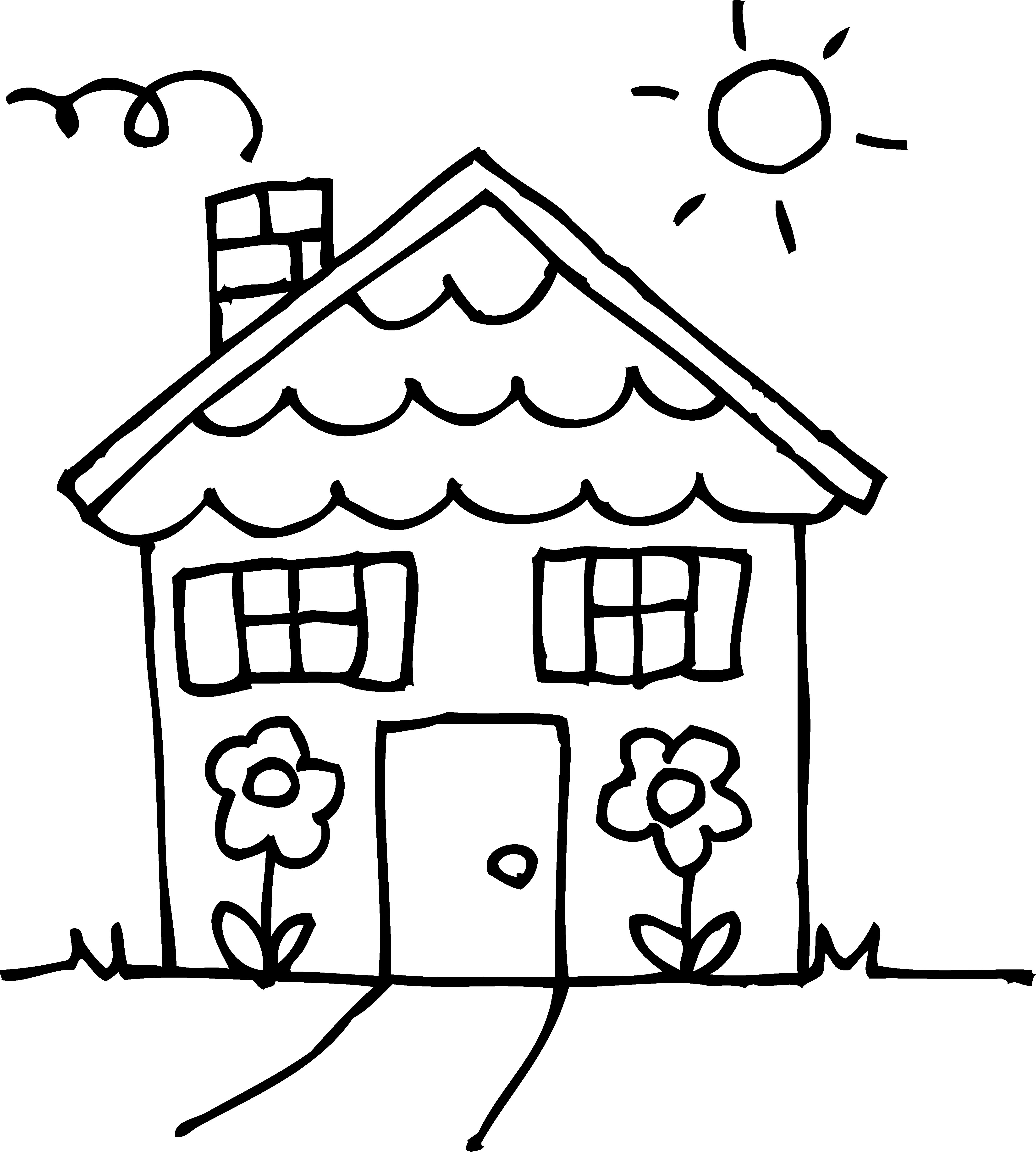 House Coloring Book
 Drawing clipart house Pencil and in color drawing