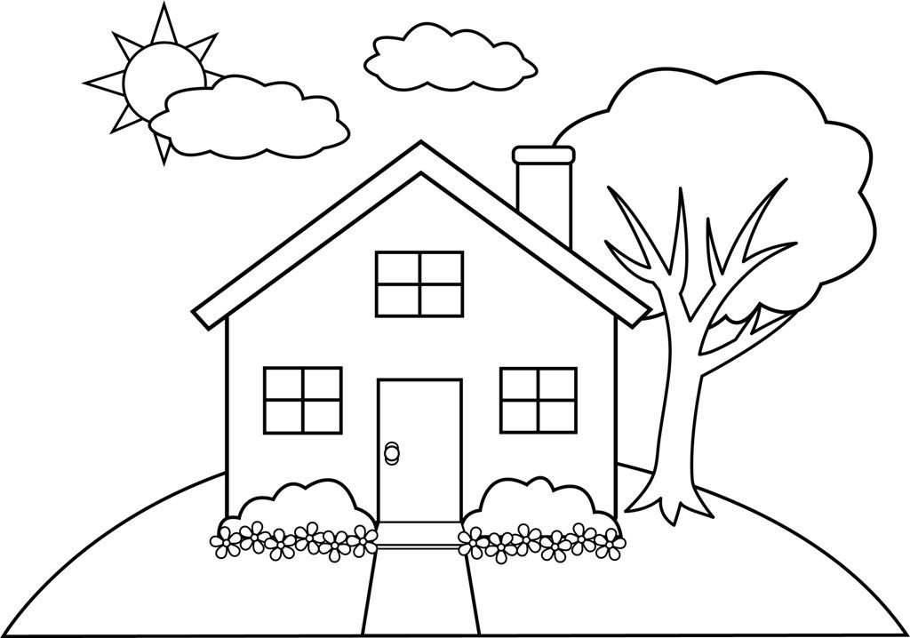 House Coloring Sheet
 Colouring Pages Monster House Coloring Pages In Design