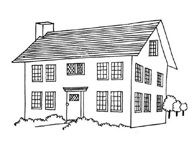 House Coloring Sheet
 Free Printable House Coloring Pages For Kids