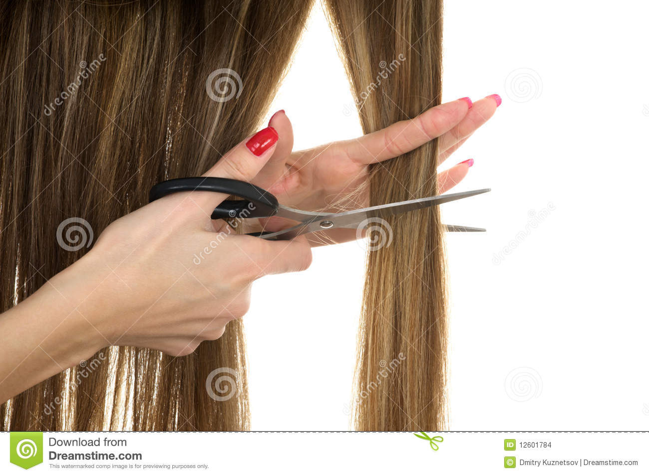 Best ideas about How To Cut Women'S Hair With Scissors
. Save or Pin Scissors Trying To Cut Long Hair Stock Image Now.