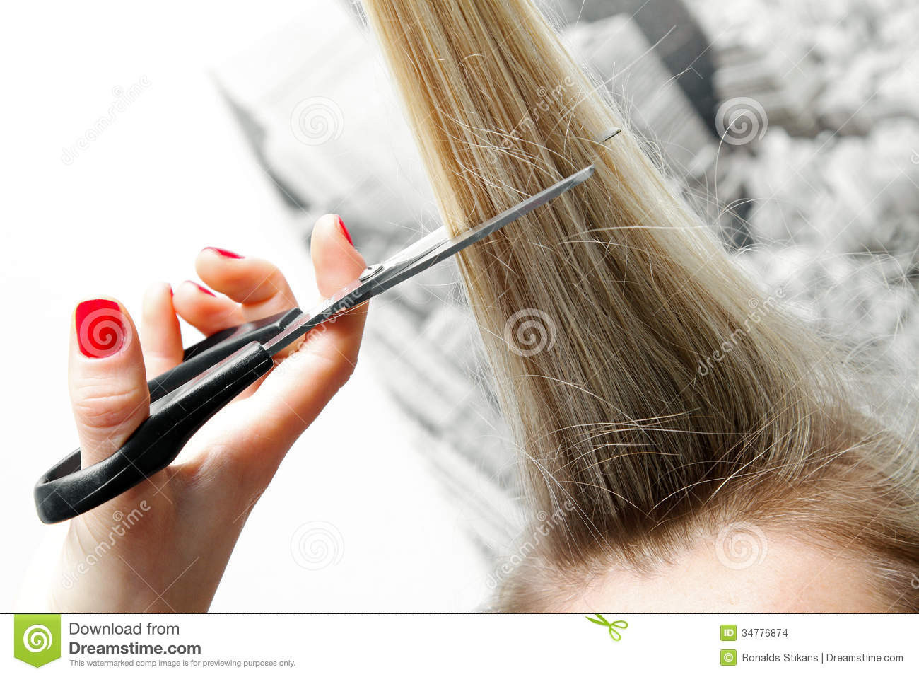 Best ideas about How To Cut Women'S Hair With Scissors
. Save or Pin Woman Cutting Long Hair With Scissors Stock Image Now.