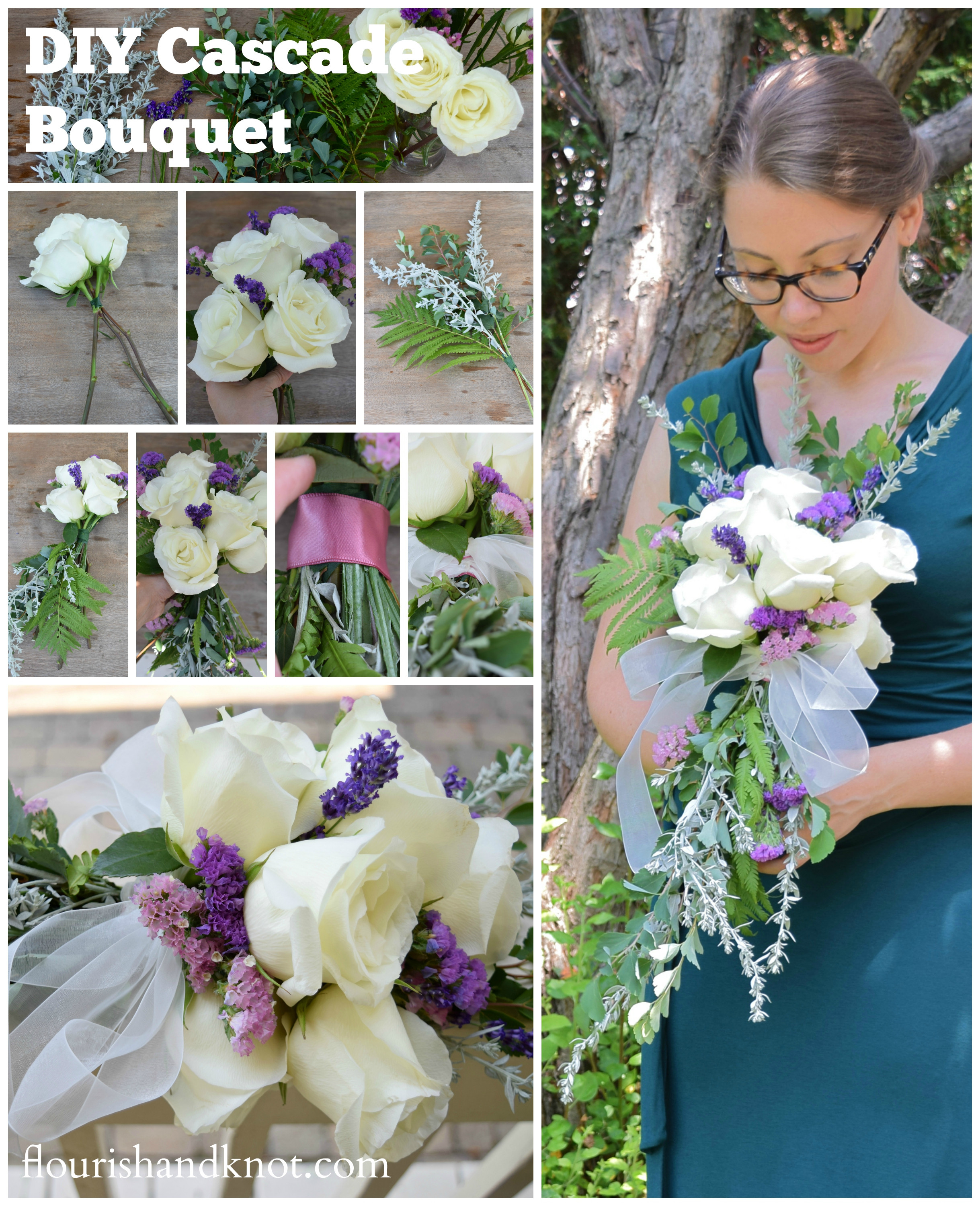 How To DIY Wedding Flowers
 How to create a cascade bouquet