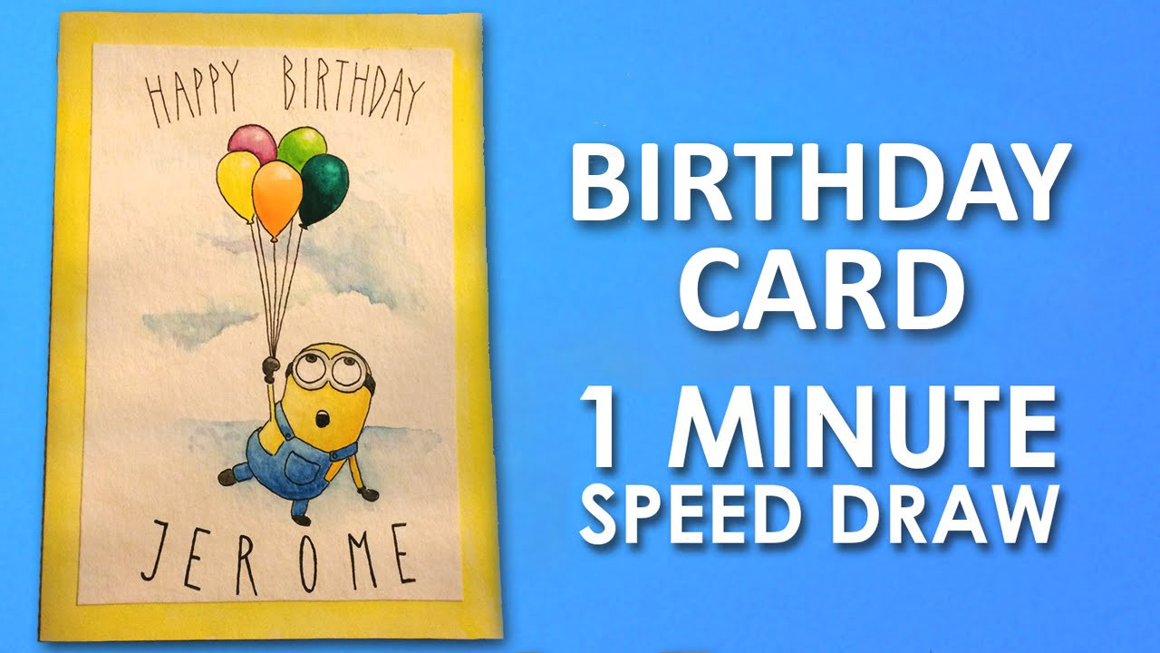 Best ideas about How To Draw A Birthday Card
. Save or Pin How To Draw Minion Birthday Card Step By Step Learning Now.