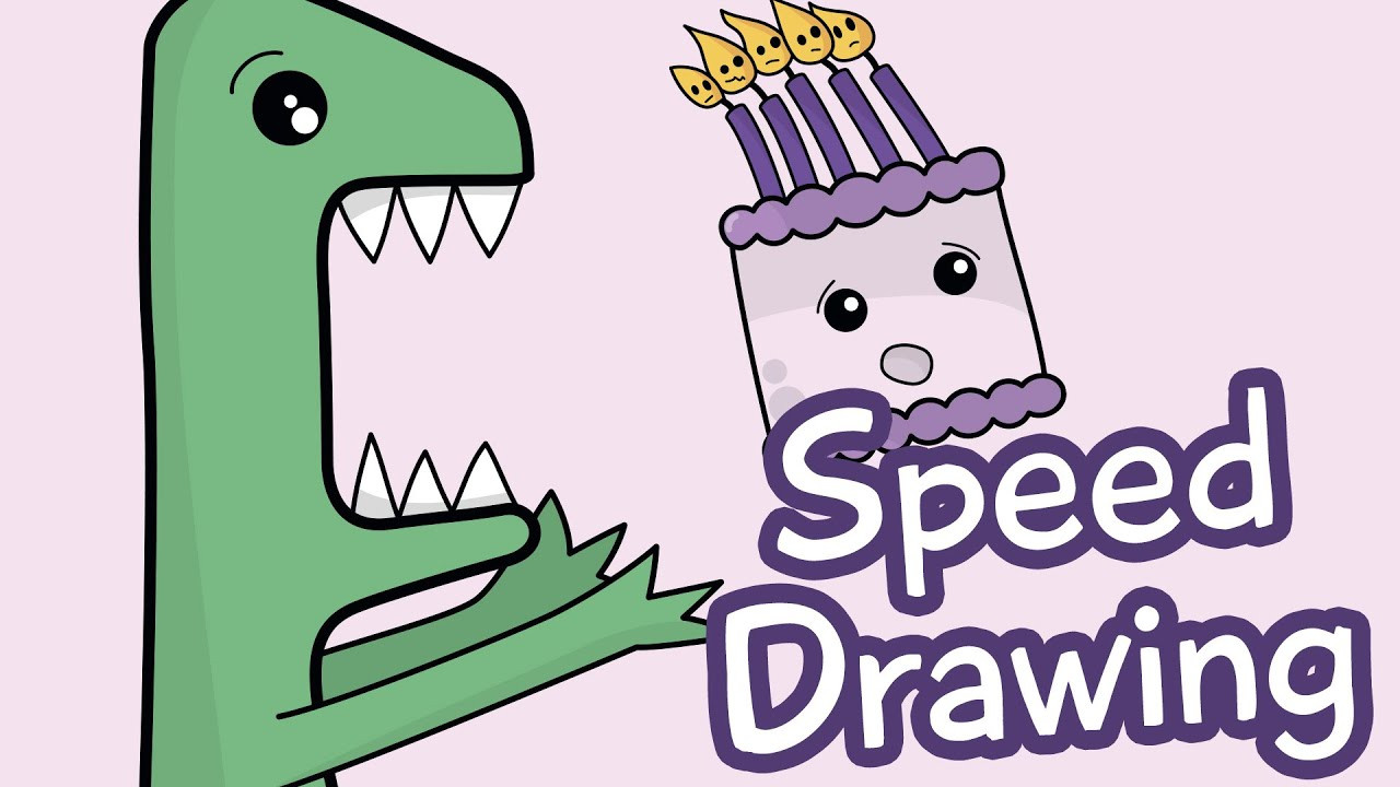 Best ideas about How To Draw A Birthday Card
. Save or Pin Speed Drawing How to Draw a Dinosaur Cute Birthday Card Now.