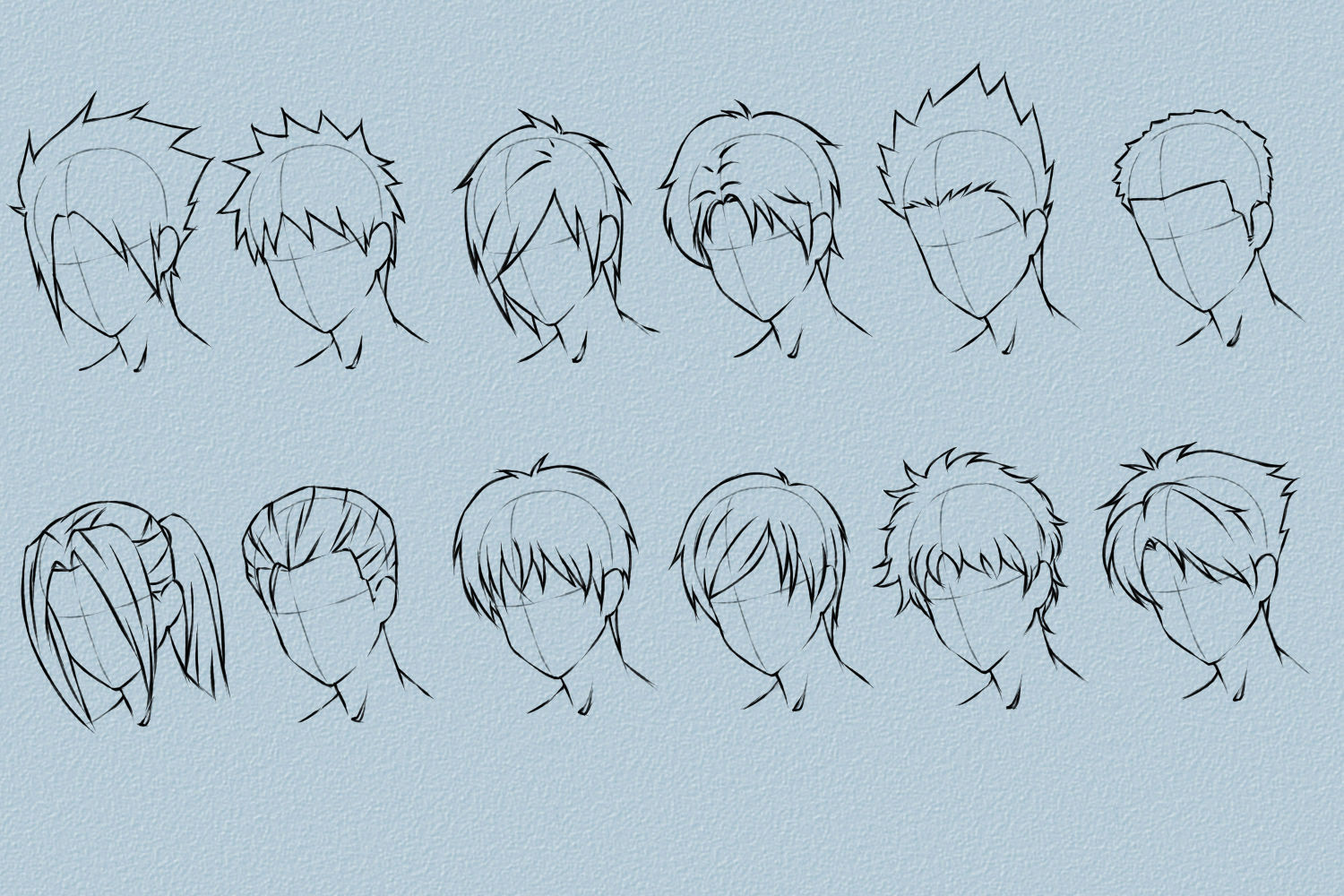 How To Draw Anime Hairstyles
 Model hairstyles for Male Anime Hairstyles How to Draw