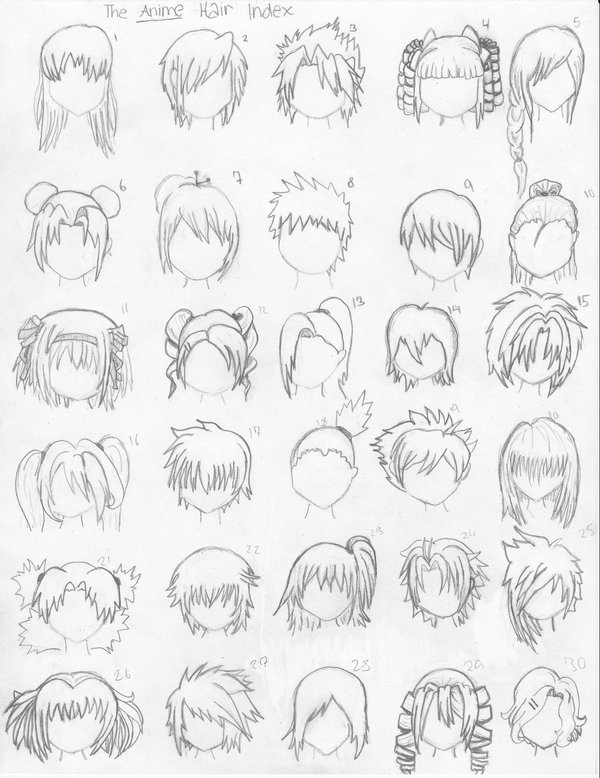 How To Draw Anime Hairstyles
 The Anime Hair Index by xxangelsilencex on DeviantArt