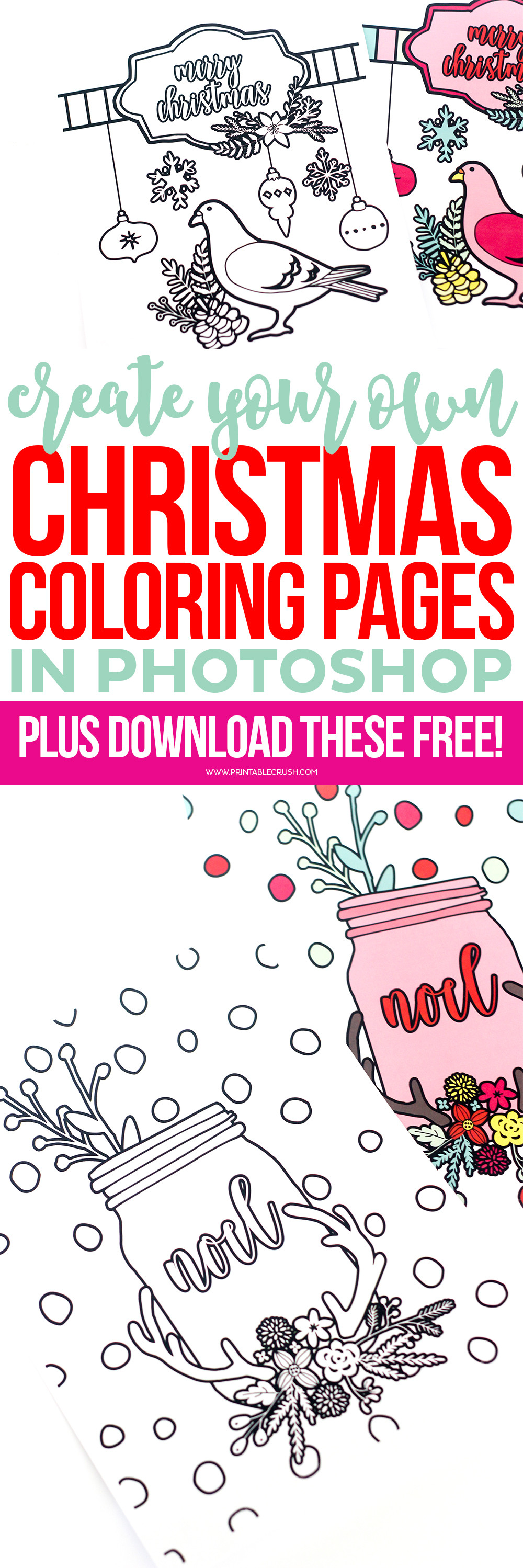 How To Make Coloring Book Pages In Photoshop
 Learn to Create Christmas Coloring Pages in shop