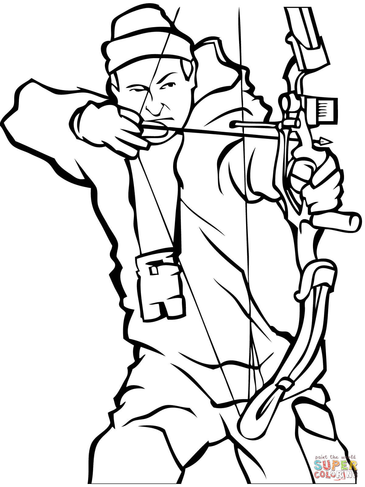 Hunting Coloring Pages
 Bow Hunting coloring page