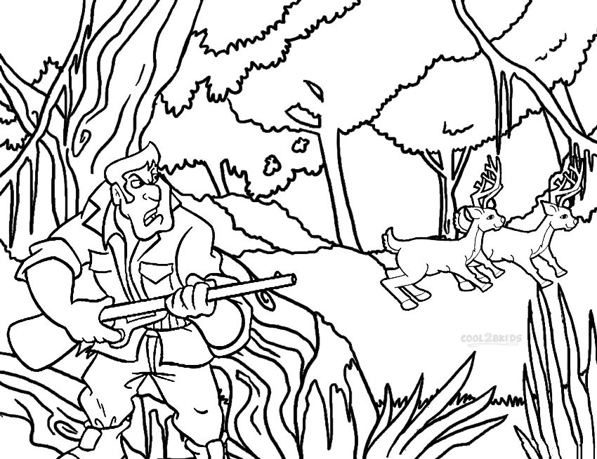 Hunting Coloring Pages
 Printable Hunting Coloring Pages For Kids