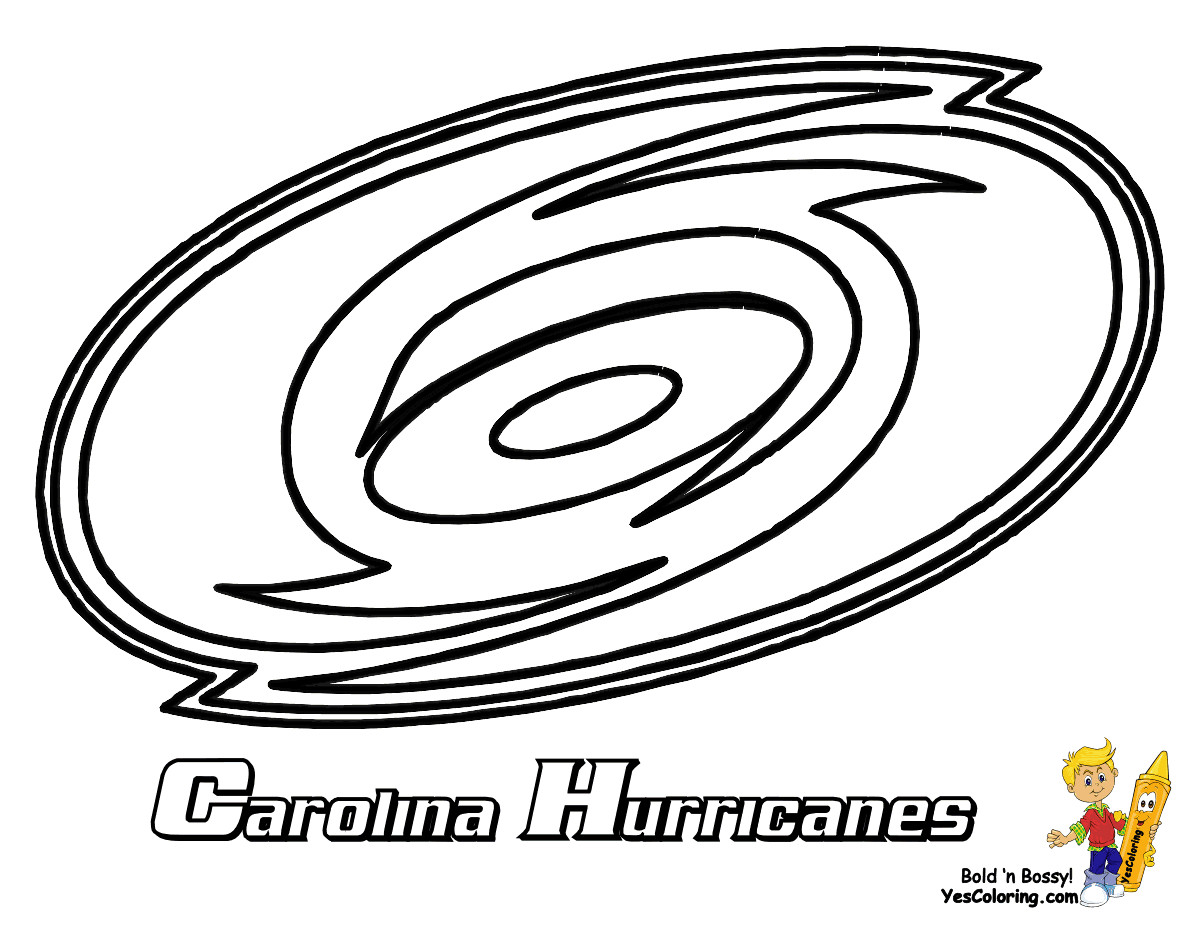 Hurricane Coloring Pages
 Stone Cold Hockey Coloring NHL Hockey East Hockey