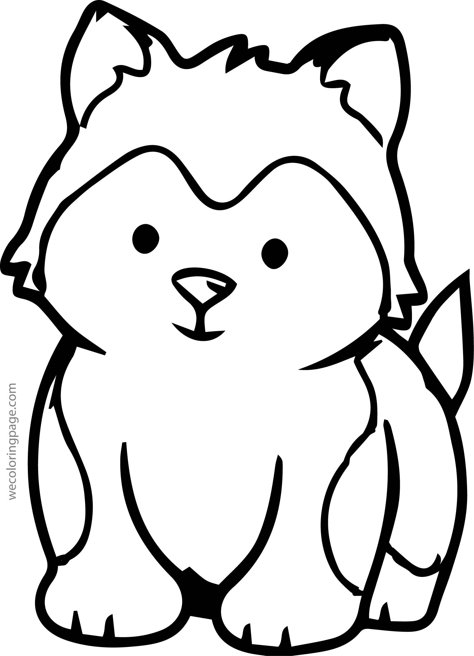 Husky Coloring Pages
 Husky Baby Coloring Page