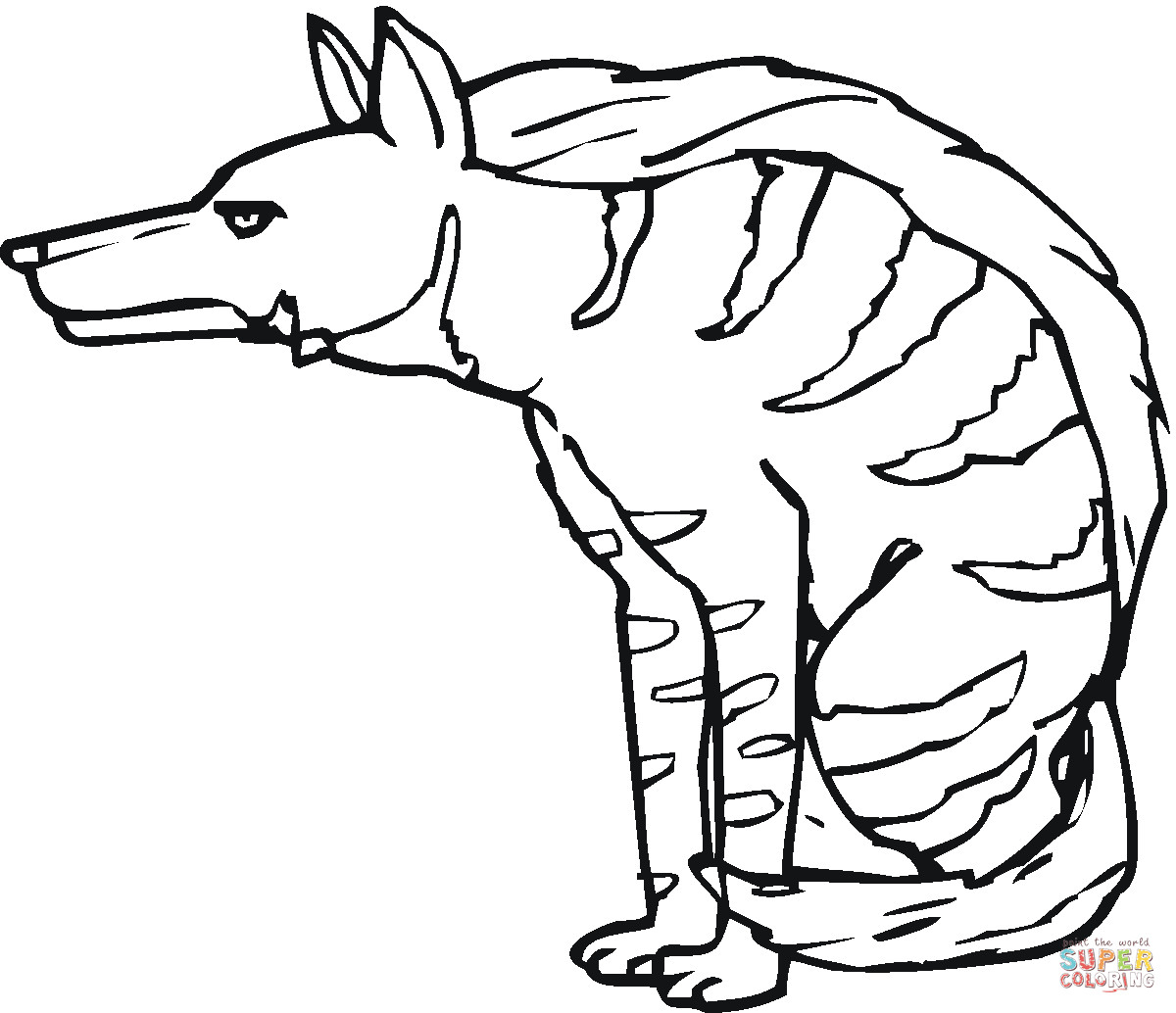 Hyena Coloring Pages
 Striped Hyena coloring page