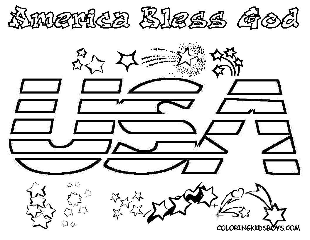 I Love Usa Coloring Pages
 July