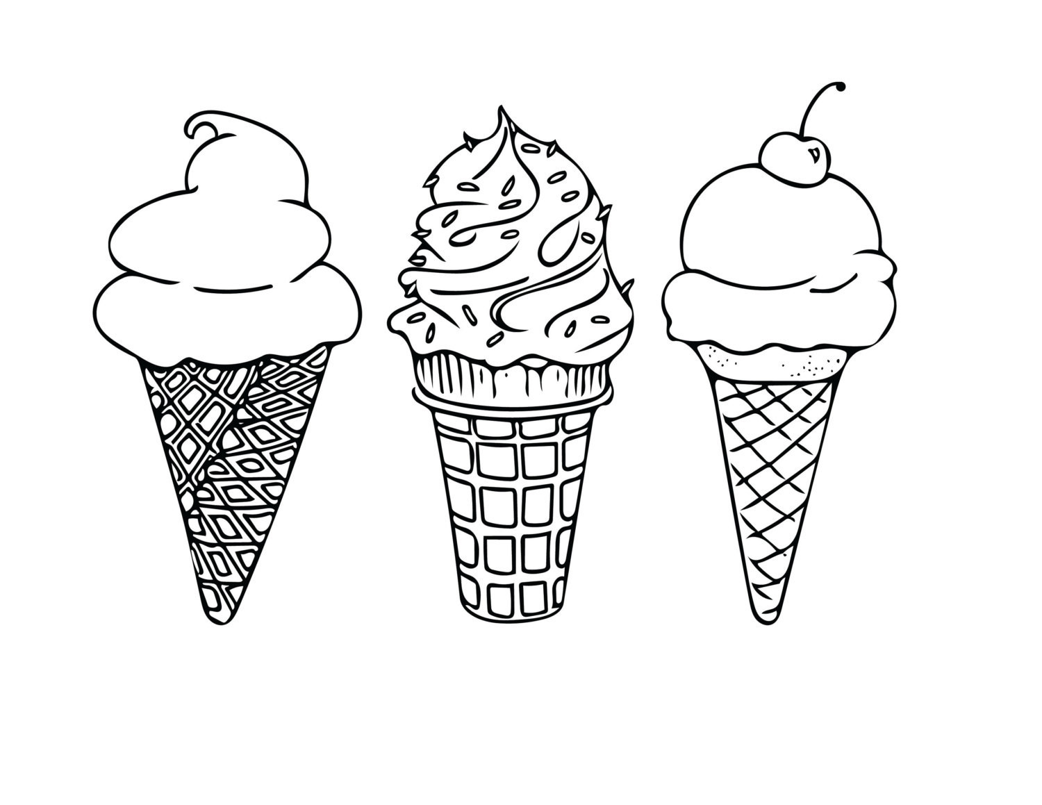 Ice Cream Cones Coloring Pages
 Ice Cream Coloring Pages thekindproject