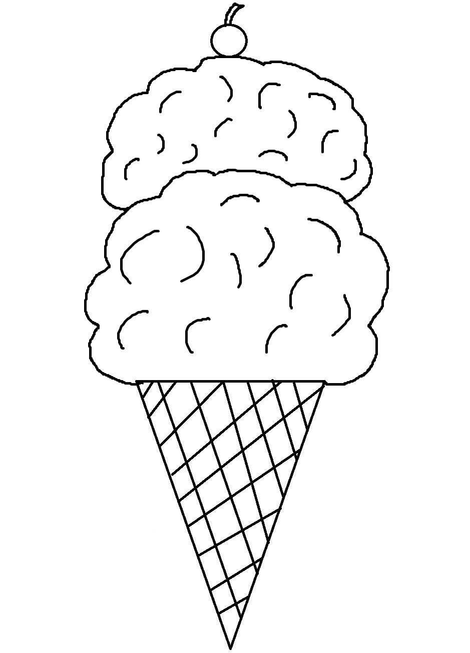 Ice Cream Cones Coloring Pages
 Ice Cream Cone For Coloring