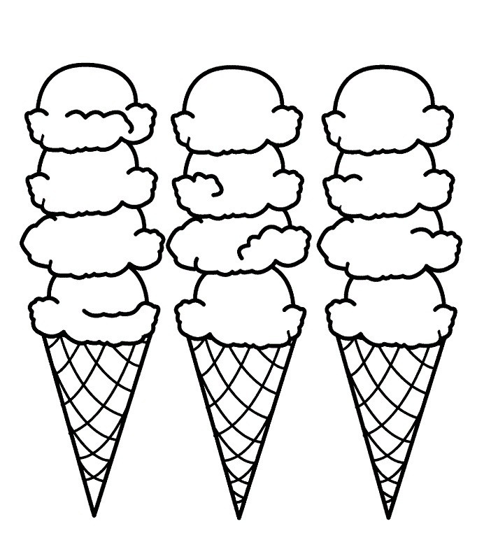 Ice Cream Cones Coloring Pages
 Free Printable Ice Cream Coloring Pages For Kids