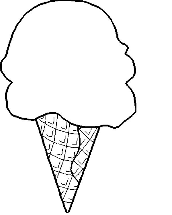 Ice Cream Cones Coloring Pages
 Cute Ice Cream Cone Drawing at GetDrawings